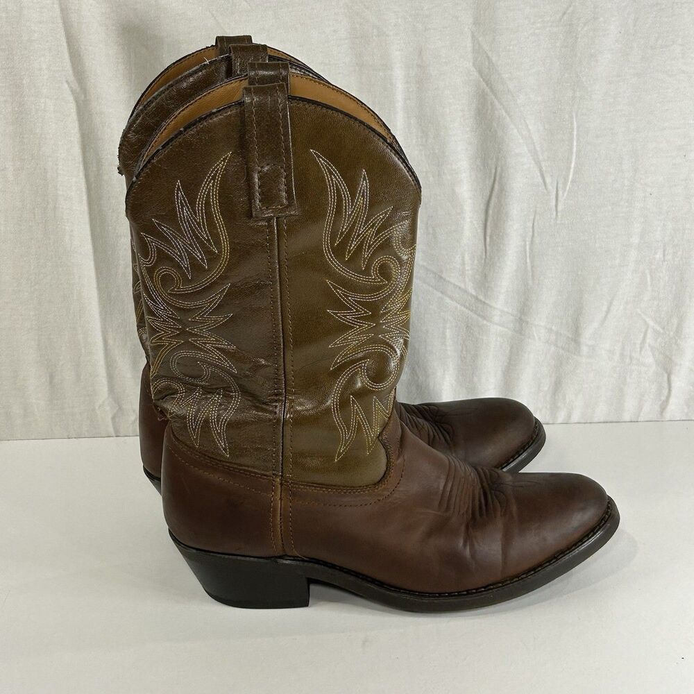 Laredo 4242 Mens 9EW Lea Vamp Fox Brown Distressed Western Cowboy Boots